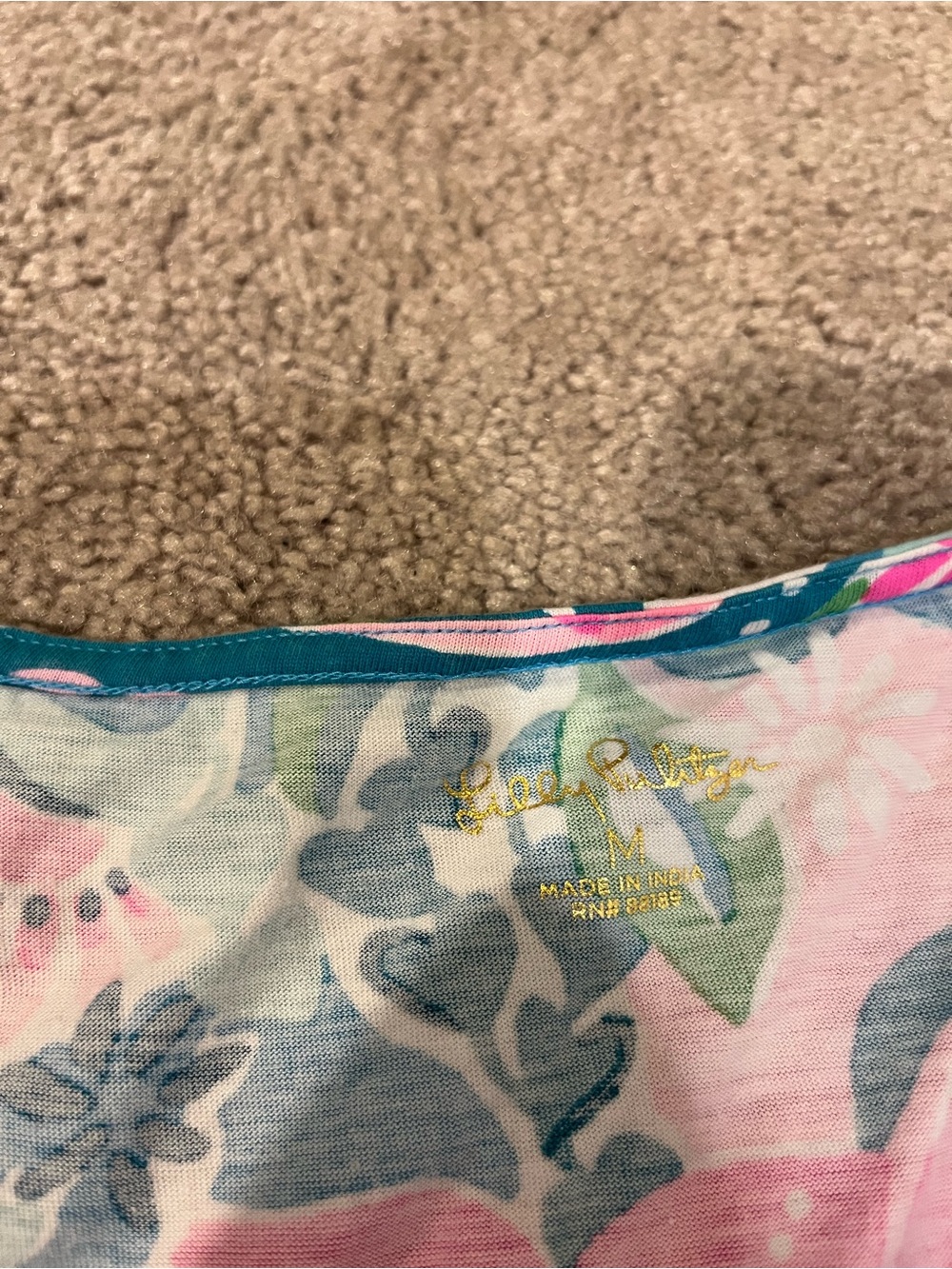 Lily Pulitzer 3/4 Sleeve Tropical Floral Print Geanna Swing Dress - Picture 8 of 10